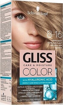 Фото Schwarzkopf Gliss Color 8-16 Natural Ash Blonde натуральний попелястий блондин