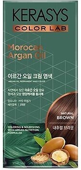 Фото KeraSys Moroccan Argan Oil Permanent Hair Color Natural Brown натуральний коричневий