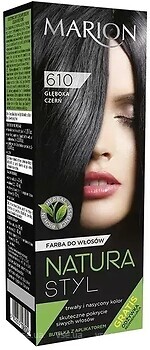 Фото Marion Natura Styl Hair Dye 610 Deep Black глибокий чорний