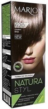 Фото Marion Natura Styl Hair Dye 620 Dark Brown темно-коричневий