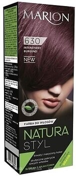 Фото Marion Natura Styl Hair Dye 630 Intense Burgundy насичений бордовий