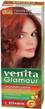 Фото Venita Glamour Colouring Cream 4/3 Flaming Red вогненно-червоний