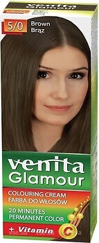 Фото Venita Glamour Colouring Cream 5/0 Brown коричневий