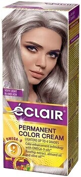 Фото Eclair Omega 9 Hair Color 91 дуже світлий блондин попелястий