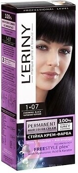 Фото L'ERINY Permanent Hair Color Cream 1.07 чарівний чорний