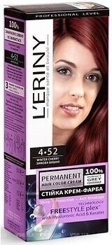 Фото L'ERINY Permanent Hair Color Cream 4.52 зимова вишня