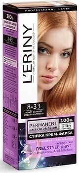 Фото L'ERINY Permanent Hair Color Cream 8.33 медова карамель