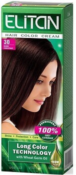 Фото Kombi Elitan Hair Color Cream 30 темно-каштановий