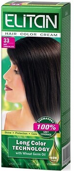 Фото Kombi Elitan Hair Color Cream 33 гарячий шоколад