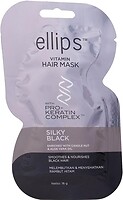 Фото Ellips Vitamin Hair Mask Silky Black Шовкова ніч 18 г