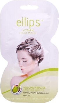 Фото Ellips Vitamin Hair Mask Volume Miracle Чудо об'єм 20 г