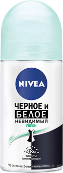 Фото Nivea Fresh дезодорант-кульковий Чорне і біле 50 мл (88670)