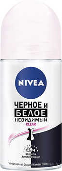 Фото Nivea Clear дезодорант-антиперспірант кульковий Чорне і біле 50 мл (82240)