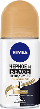 Фото Nivea Гладкий шовк дезодорант-кульковий Чорне і біле 50 мл (83784)