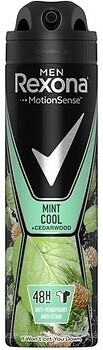 Фото Rexona MotionSense man Mint Cool+Cedarwood Крижана м'ята і кедр антиперспірант-спрей 150 мл