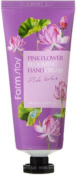 Фото FarmStay Pink Flower Blooming Hand Cream Pink Lotus крем для рук з екстрактом лотоса 100 мл