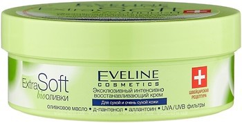 Фото Eveline Cosmetics ексклюзивний інтенсивно відновлюючий крем Extra Soft Bio Оливки 200 мл
