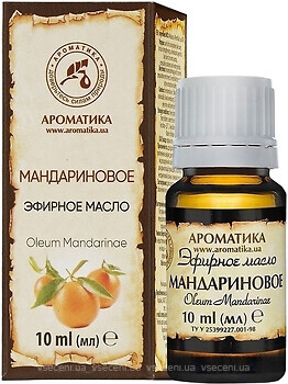 Фото Ароматика ефірна олія мандаринова Essential Oil Tangerine 10 мл