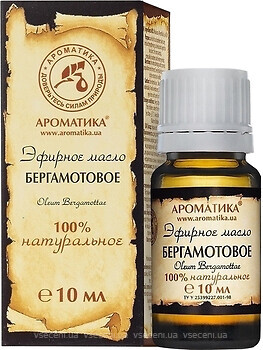 Фото Ароматика ефірна олія бергамотова Bergamot Essential Oil 10 мл