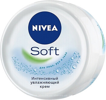 Фото Nivea крем для обличчя рук і тіла інтенсивно зволожуючий Soft Intensive Hand And Body Face Cream 200 мл