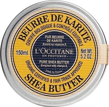 Фото L'Occitane крем для тіла Organic Pure Shea Butter Body 150 мл