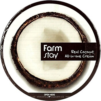 Фото FarmStay крем для обличчя і тіла Real Coconut All-In-One Cream 300 мл
