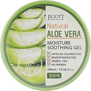 Фото Jigott гель для обличчя і тіла Natural Aloe Vera Moisture Soothing Gel 300 мл