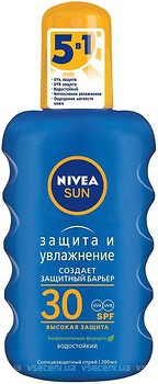 Фото Nivea солнцезащитный спрей Sun SPF 30 Защита и увлажнение 200 мл