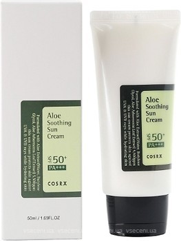 Фото COSRX сонцезахисний крем для обличчя Aloe Soothing Sun Cream SPF 50+ PA+++ з алое 50 мл