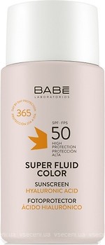 Фото Babe Laboratorios солнцезащитный флюид Super Fluid Color Sunscreen Hyaluronic Acid SPF 50 50 мл