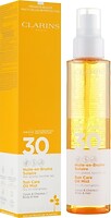 Фото Clarins сонцезахисна олія-спрей для тіла і волосся Sun Care Oil Mist SPF 30 150 мл