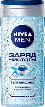 Фото Nivea Men гель для душу з очисними мікрочастинками Заряд чистоти 250 мл