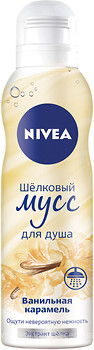 Фото Nivea Care Shower Silk Mousse шовковий мус для душу Ванільна карамель 200 мл