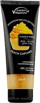 Фото Energy of Vitamins гель-пілінг для душу Peach Cupcake 240 мл