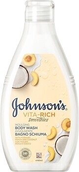 Фото Johnson's гель для душа Vita-Rich Smoothies Indulging Body Wash With Yoghurt Peach And Coconut 750 мл