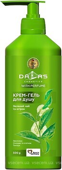 Фото Dallas Cosmetics крем-гель для душу Зелений чай та огірок 500 г