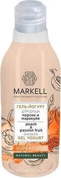 Фото Markell Cosmetics гель-йогурт для душу Персик і Маракуя Superfood Peach & Passion Fruit Shower Gel Yogurt 380 мл