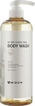 Фото Mizon гель для душа с молочным протеином My Relaxing Time Body Wash Milk 800 мл