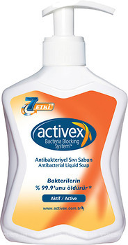 Фото Activex антибактеріальне рідке мило Актив п/б з дозатором 300 мл