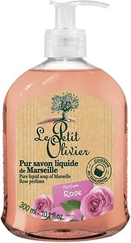 Фото Le Petit Olivier Vegetal Oils Soap Liquid Rose рідке мило Троянда 300 мл