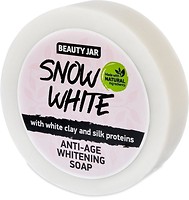 Фото Beauty Jar омолаживающее мыло Snow White Anti-age с белой глиной и протеинами шелка 80 г