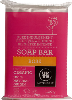Фото Urtekram твердое мыло Soap Bar Rose Роза 100 г