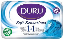 Фото Duru туалетное мыло 1+1 Soft Sensations Крем и Морские минералы 80 г