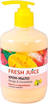 Фото Fresh Juice рідке крем-мило Mango & Carambola п/б з дозатором 460 мл