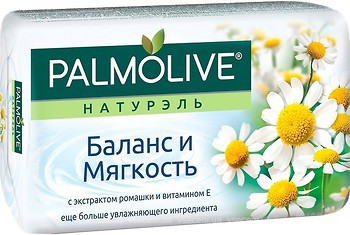 Фото Palmolive туалетное мыло Натурэль Баланс и мягкость Экстракт ромашки и витамин E 90 г