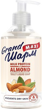 Фото Grand Шарм жидкое крем-мыло Maxi Молочный протеин и миндаль п/б с дозатором 500 мл