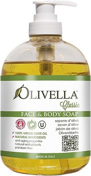 Фото Olivella жидкое мыло Classic Face & Body Soap с оливковым маслом 500 мл