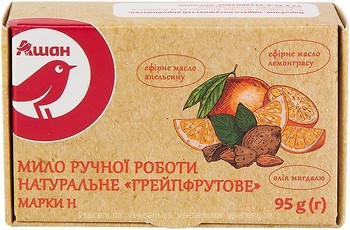 Фото Ашан натуральне мило ручний роботи Грейпфрут 95 г
