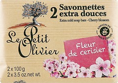 Фото Le Petit Olivier екстра ніжне мило з екстрактом пелюсток вишневого цвіту 2x 100 г