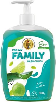 Фото Family жидкое крем-мыло Алоэ и лайм п/б 500 мл